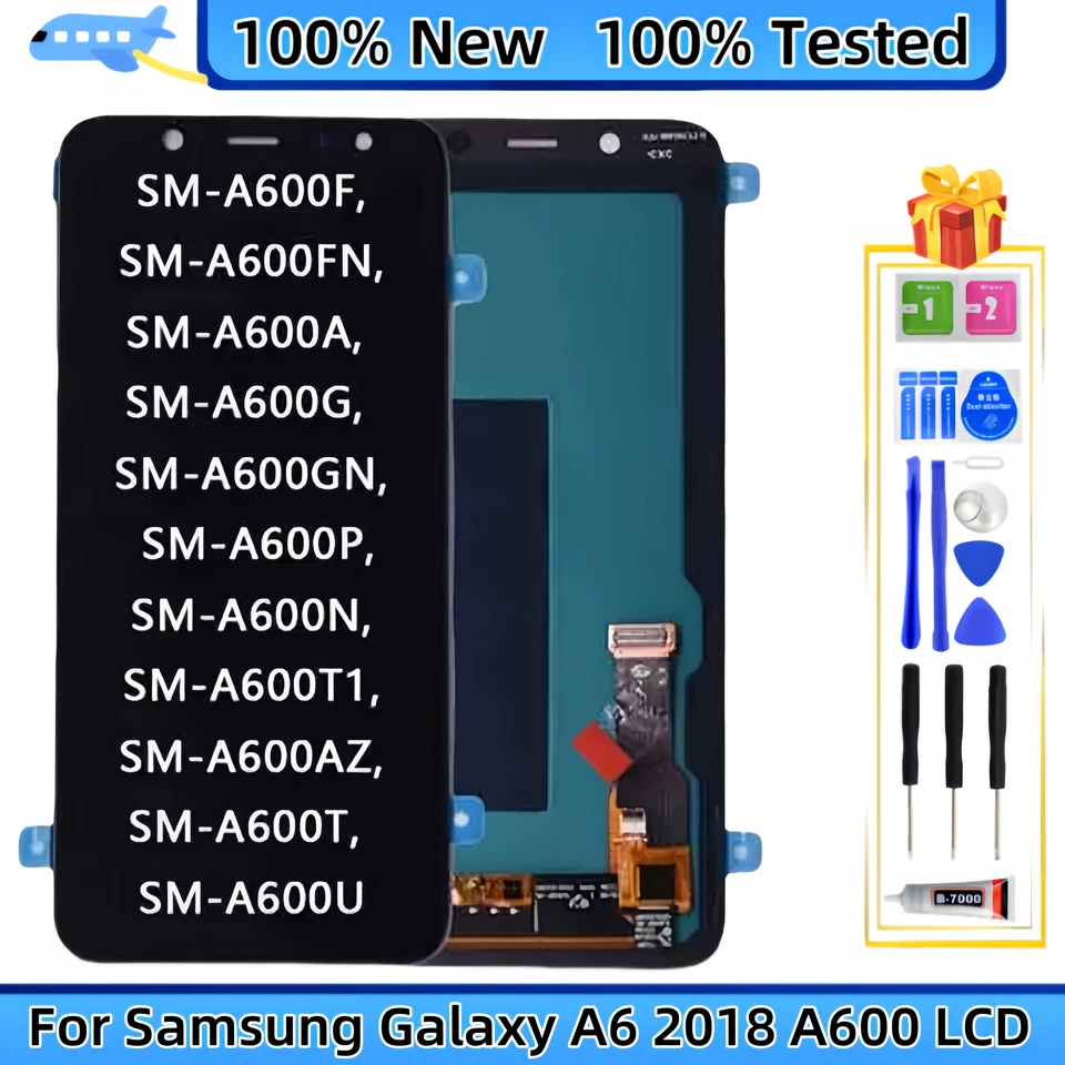 Zostava Digitalizátora dotykovej obrazovky LCD Display, ktorá je vhodná pre Samsung Galaxy A6 2018, A600, SM-A600F, A600FN, A600A, A600G, A600GN, A600P, A600N
