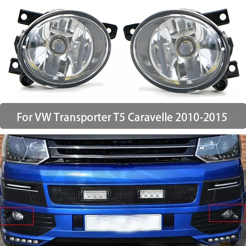 Zostava vľavo a pravej hmlovej žiarovke pre VW Transporter T5 Caravelle 2010-2015 Predný nárazník Anti Fog Light 7E0941699A 7E0941700A