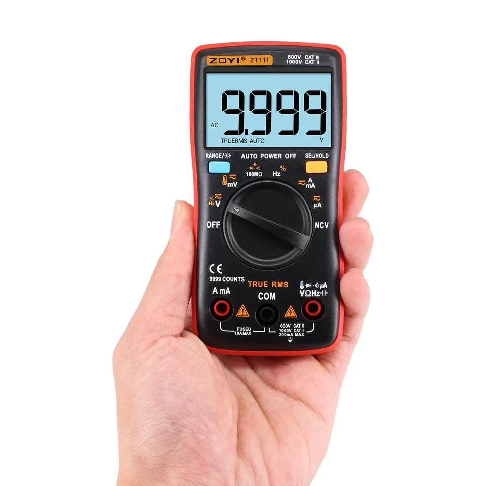 Zoyi ZT109/111 Digitálny elektrický multimeter 6000 Počty DC/AC prúdový tester True RMS Automatické LCD merače LCD