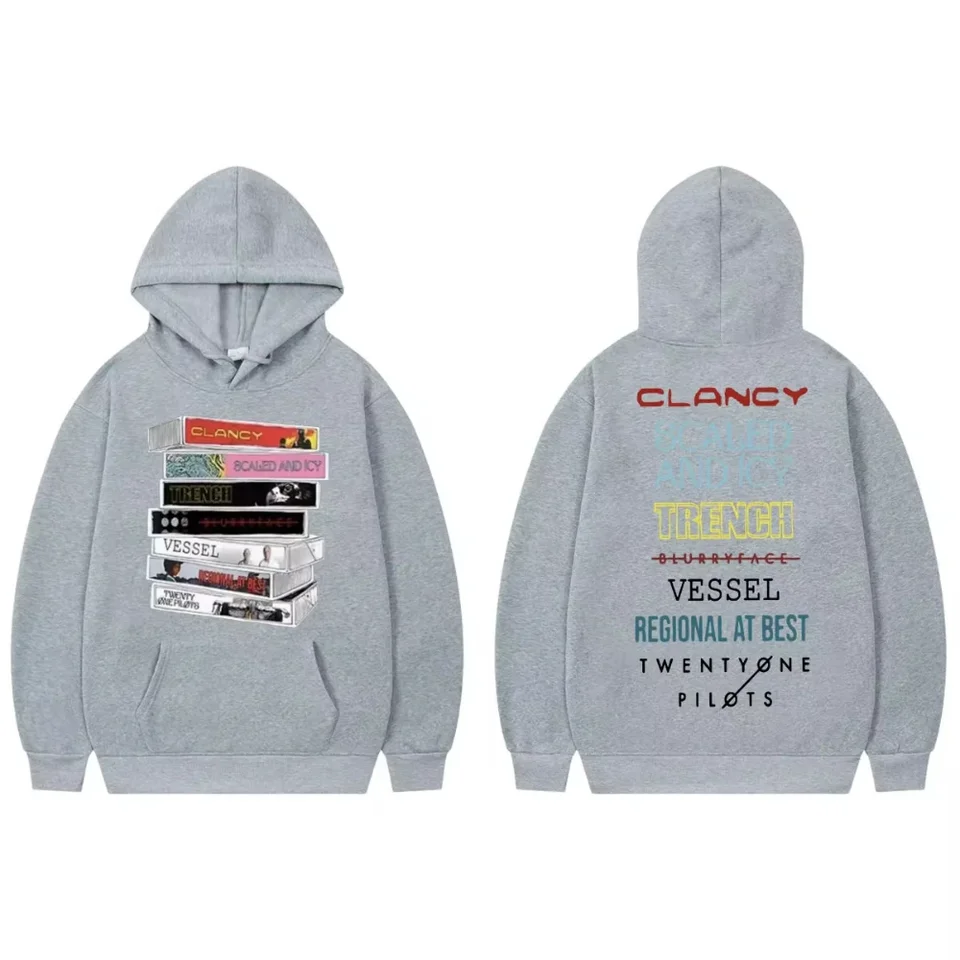 Zoznam albumov dvadsať jedna grafické mikiny Rock Fashion Vintage s dlhým rukávom Mikiny Men ženy, ktoré sú príležitostné nadmerné pulóve