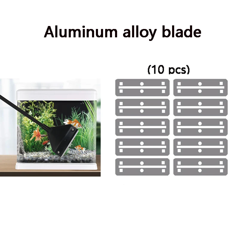 ZRDR 10 PCS Čistiaci nástroj na čistenie akváriu, Ryfové nádrže na odstránenie príslušenstva škrabky spotrebný materiál, 25 cm kovová spojovacia tyč
