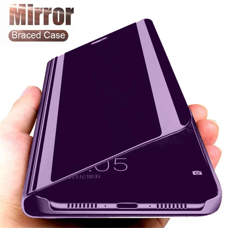 Zrkadlo Flip Case pre Samsung Galaxy S24 S23 Ultra S22 S10 Plus prípady pre Samsung S23 S24 S21 S20 FE Poznámka 20 Ultra 10 plus kryt