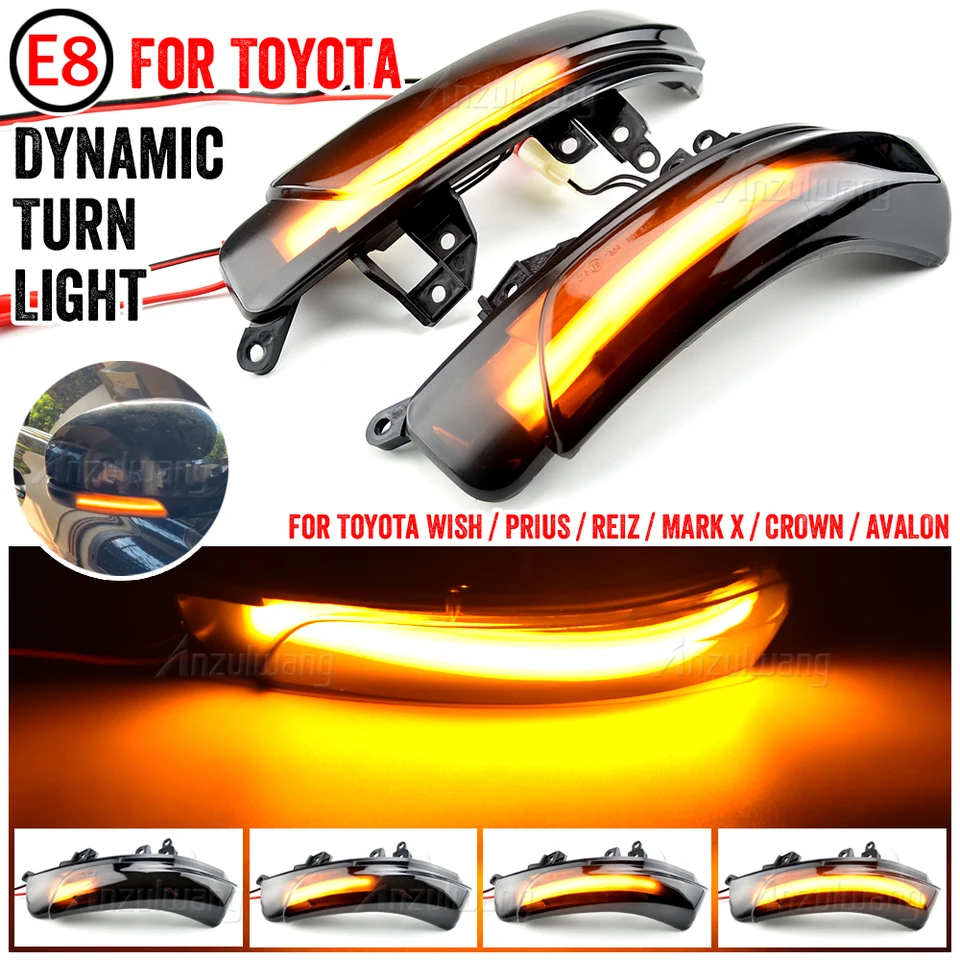Zrkadlo LED Turn Signal Lamp pre Toyota Avalon GSX30 Crown GRS202 2010-2012 Prius ZVW30 2009-2012 Reiz GRX130 2010-2016