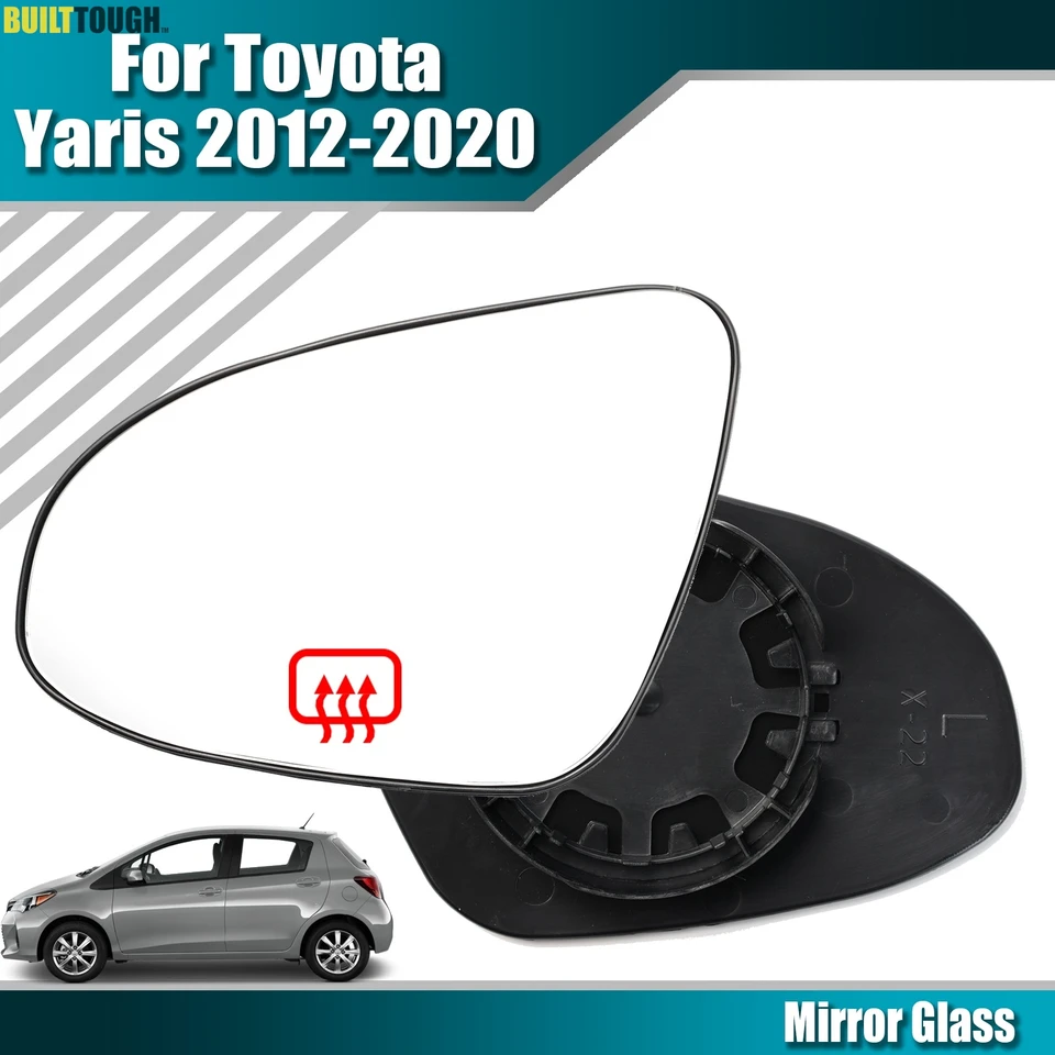 Zrkadlové sklo UK blízko bočného spätného spätného pohľadu vyhrievané pre Toyota Yaris 2012-2020 Vitz 2012-2019 Vonkajšie zrkadlové šošovky konvexné
