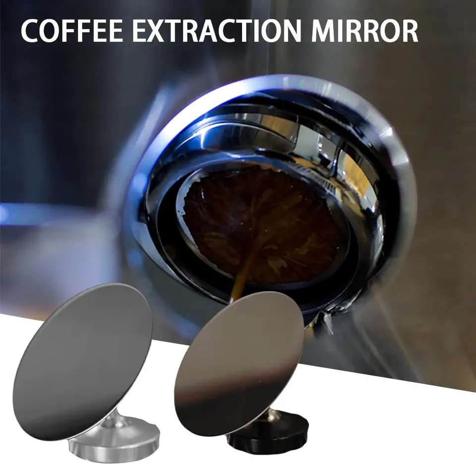 Zrkadlá z nehrdzavejúcej ocele Zrkadlo Espresso Shot Mirror pre kávu Výroba kávovaru Doplnky bez dna bez dna