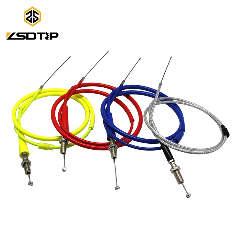 ZSDTRP 110/126 cm Univerzálny motocykel karburátor škrtiaca klietka Káblová čiara Duálny škrtiaci kábel Fit na pretekársky motokros