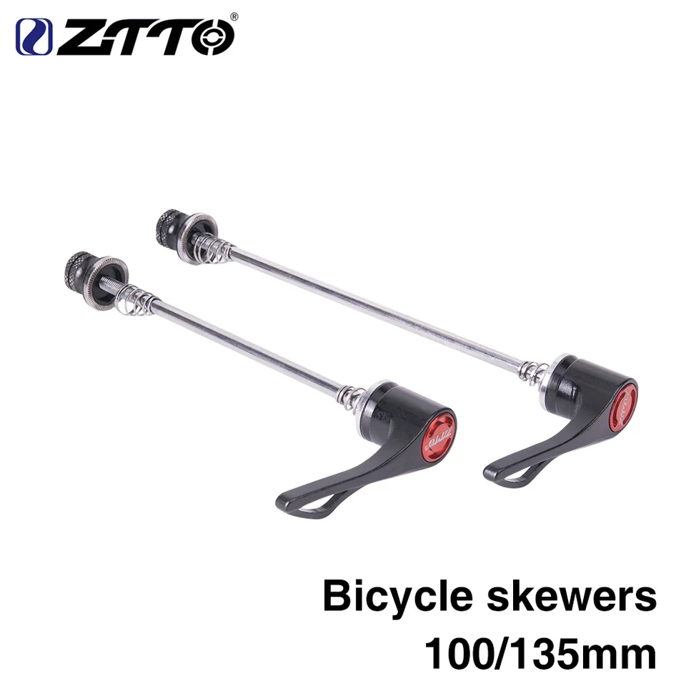 Ztto Bicycle Parts MTB Road Bike Bicycle Screcks Shockers 9 mm 5 mm rýchle uvoľňovanie špíza 100 135 Spoľahlivá náprava 1 pár