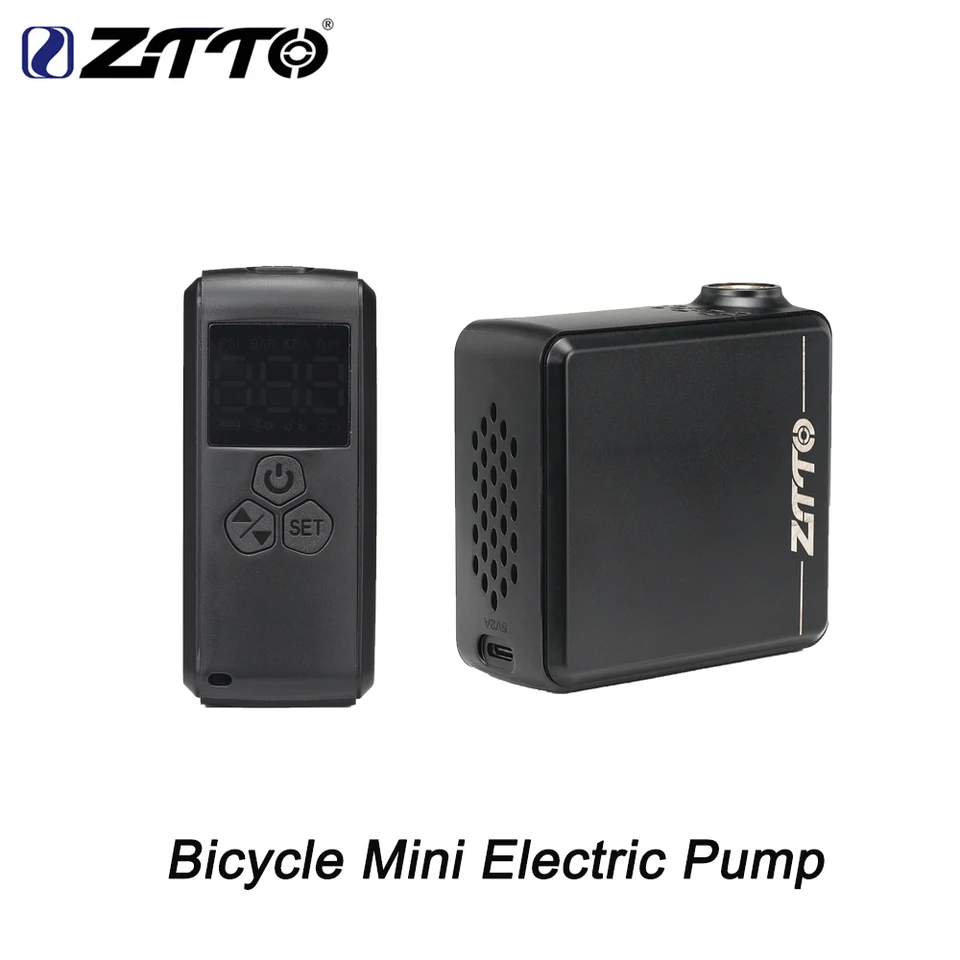 ZTTO Bicykel čerpadlo prenosné mini elektrické vzduchové čerpadlo 150psi malá pneumatika nafúknuté auto bicykle bicykle s LCD displejom