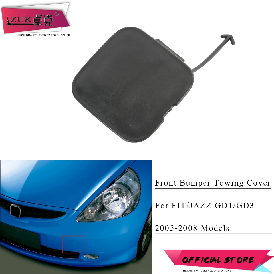 Zuk predný nárazník v ťahu Hook Hauling Hook Cap pre Honda Fit Jazz 2005 2006 2007 2008 GD1 GD3 OE# 71104-SAA-900 Základná farba