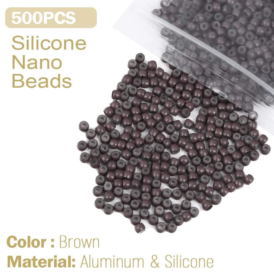 Zuria 500/1 000 pcs nano krúžkové korálky silikónové korálky pre nano ring ľudské predlžovanie vlasov 5 farieb Voliteľné