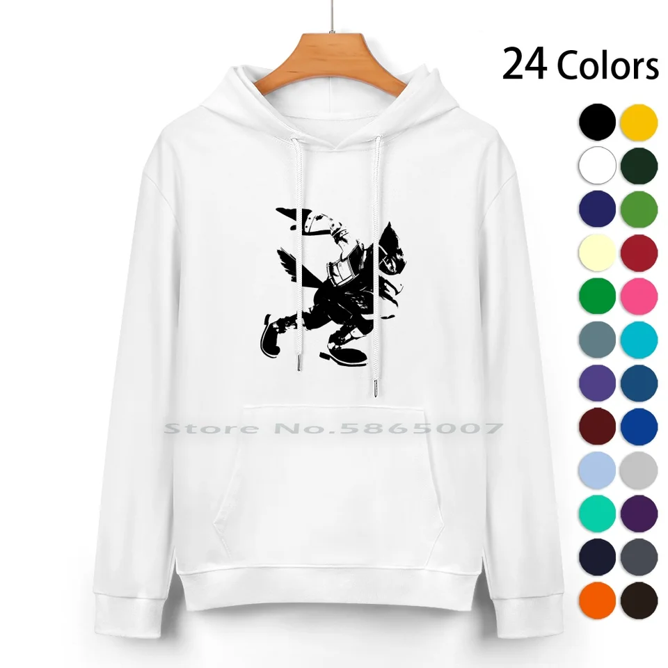 Zvetrané Falco Pure Cotton Hoodie Sweater 24 Farby zvetrané Bowser Junior Super Smash Bros Melee 64 NES Classic Switch Black