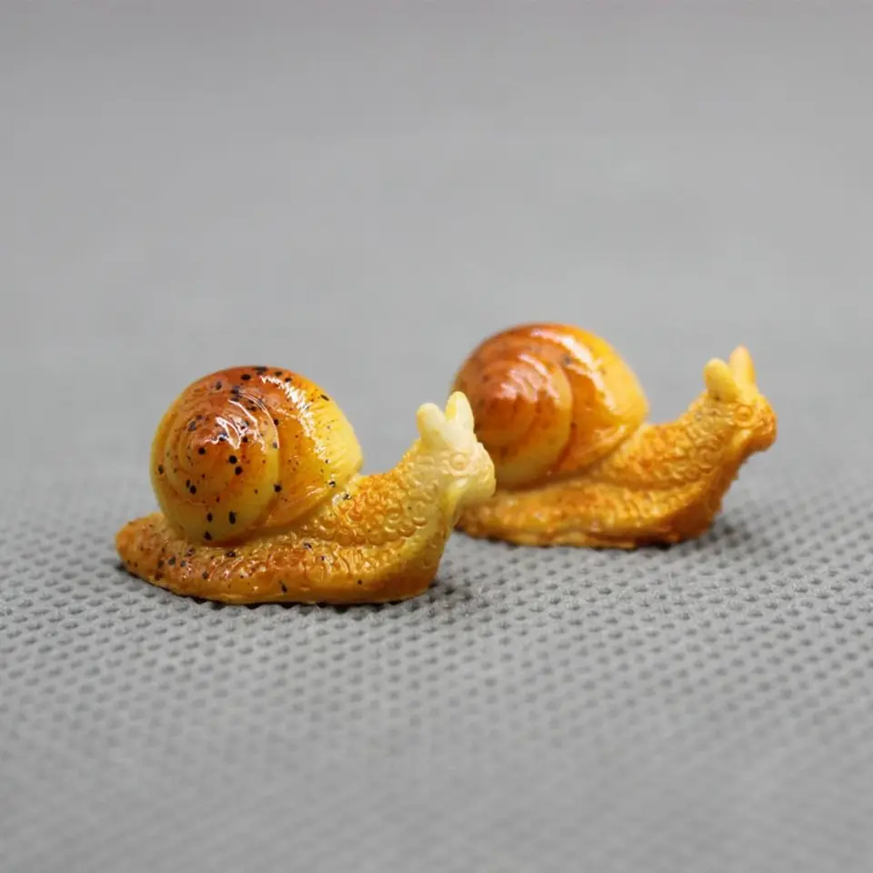 Zvieratá záhrada Dekorácie mikro krajina sukulentné remeslo Miniatúrne figuríny slimák slimák slimák model živice remeslo