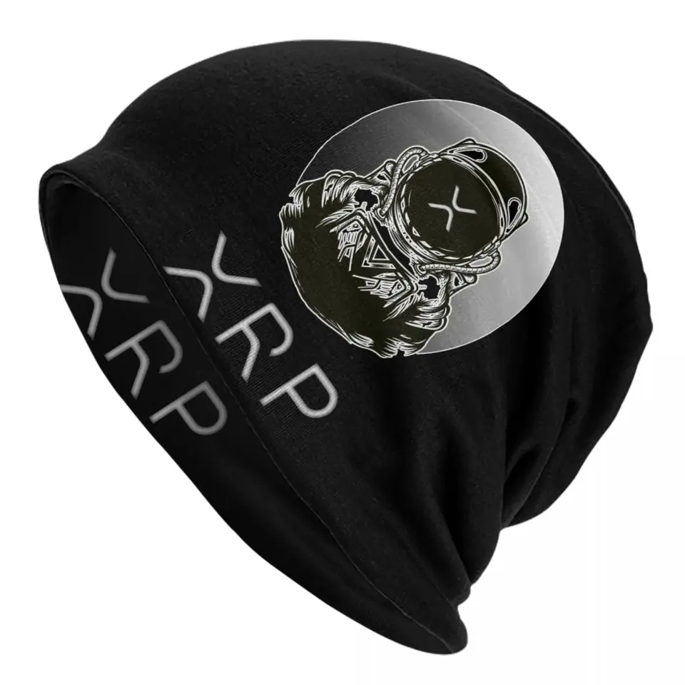 Zvlnenie xrp do mesiaca lebky čiapky čiapky unisex zimné teplé pletené klobúky hip hop pre dospelé bitcoinové klobúky vonkajšie lyžiarske čiapky