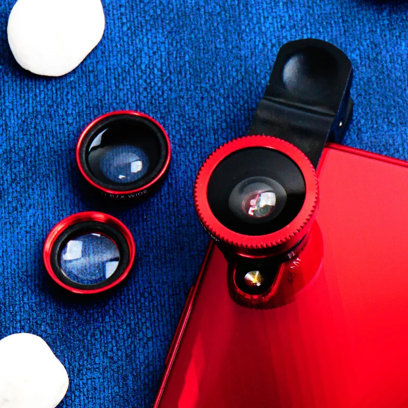 Zväčšovacie sklo 10x s univerzálnym klipom mobilných telefónov Fisheye širokouhlým uhlom makro mobilného telefónu Selfie HD Camera Pentes