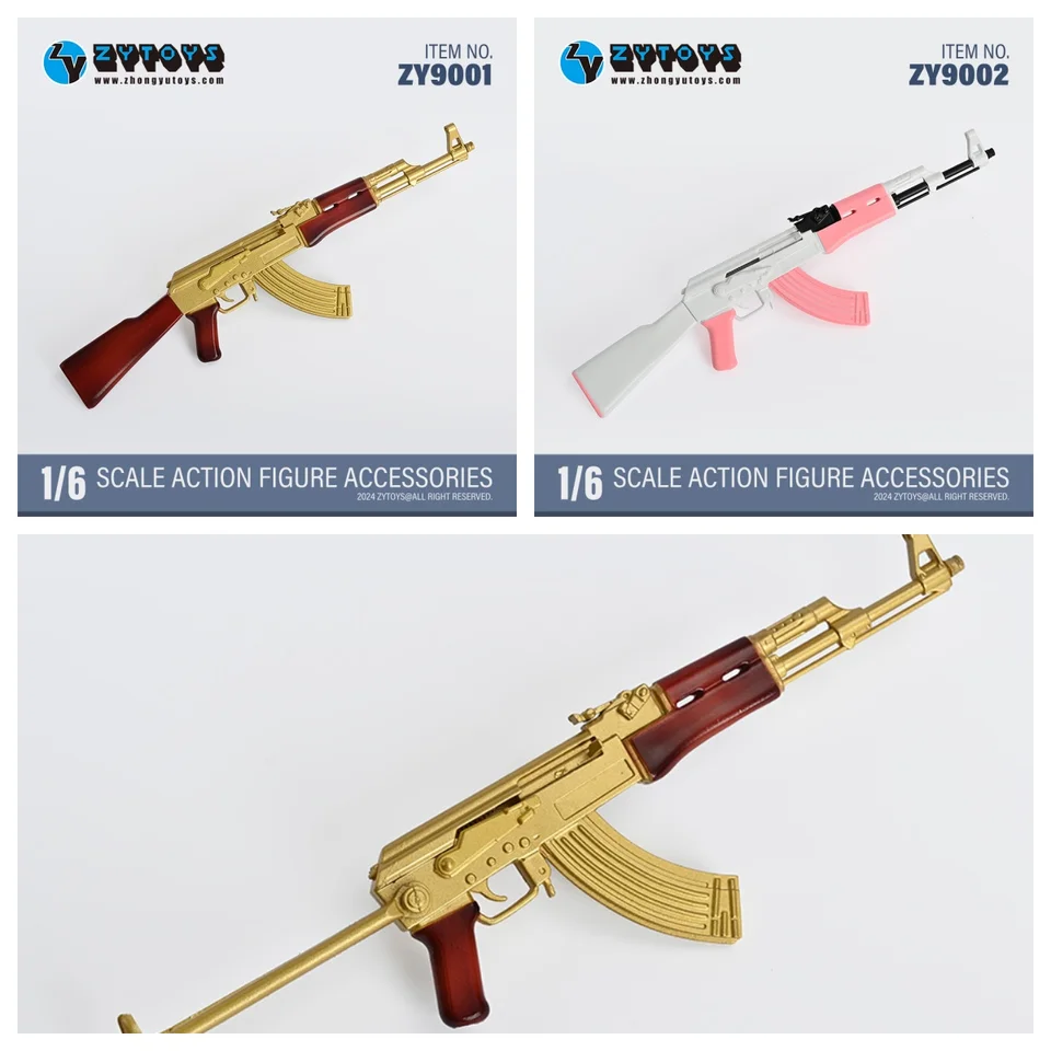 Zytoys 1/6 v mierke ZY9001 AK47 WEAPON Model Color Series Mini útočná puška Fit 12-palcová akčná postava Model tela