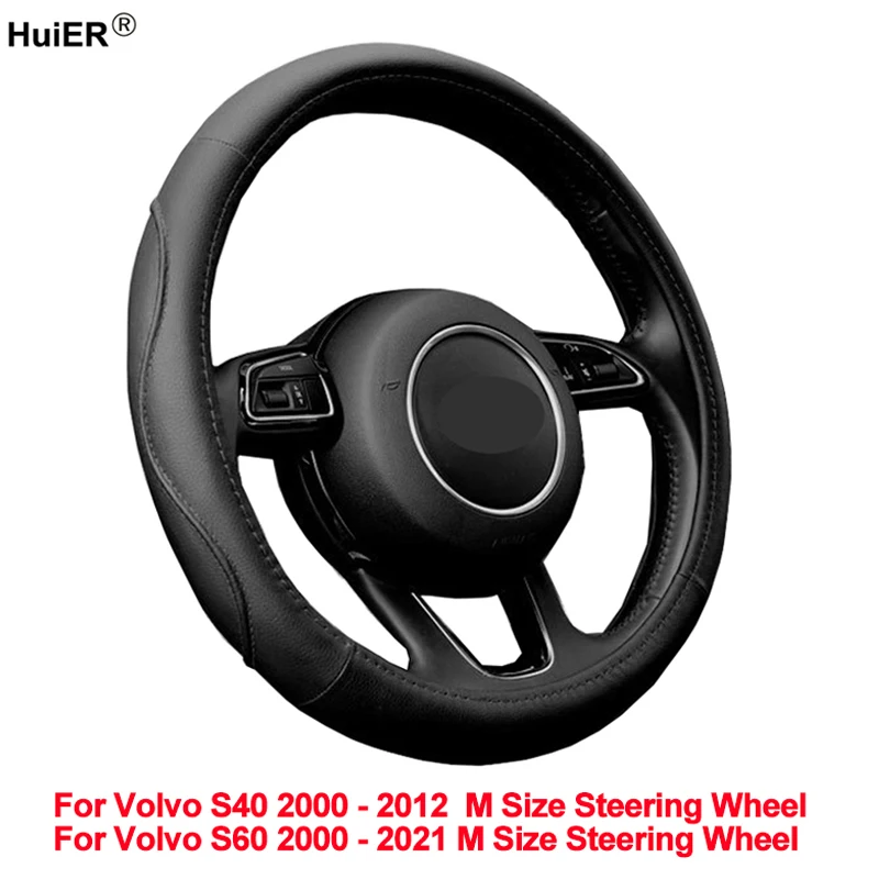 Zábal krytu na volante volantu pre Volvo S40 2000 2001 -2010 2011 2012 S60 2000 - 2021 m Veľkosť Braid na volante volantu volant