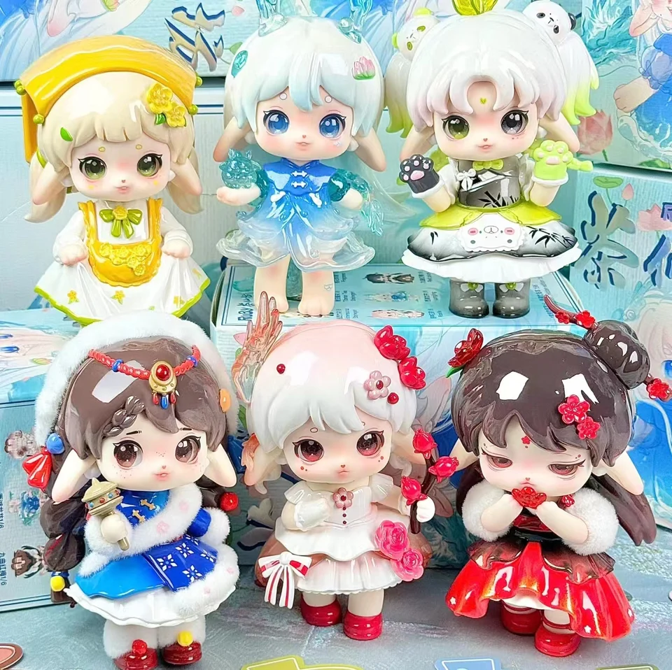 záhadná skrinka Originálna rubínová slepá škatuľka čaj Fairy House Series módna postava figurína Model socha bábika roztomilý darček