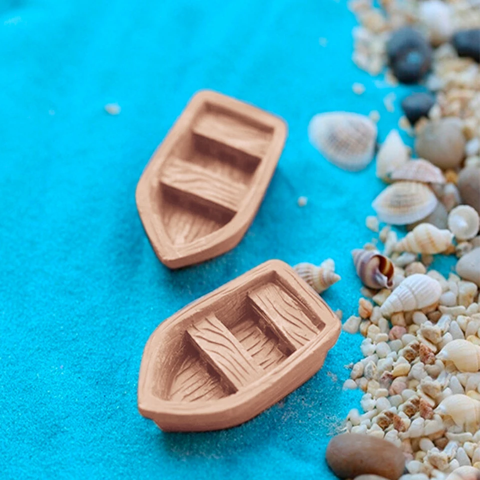 Záhradná ozdoba Mini lode Ocean Beach Egean Sea Resin Fairy Dollouse Dekorácie