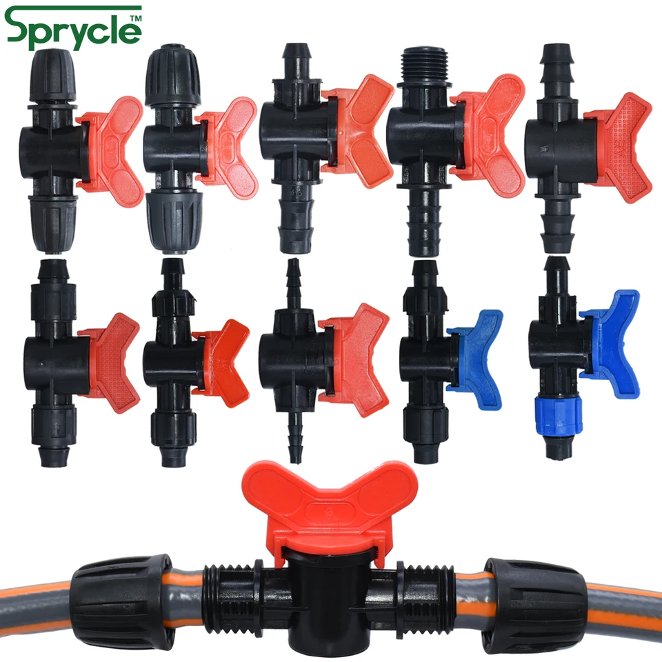 Záhradné ostnaté konektory Watererstop 4/7 mm 8/11 mm hadica Kvapkanie Mini ventil 1/2 