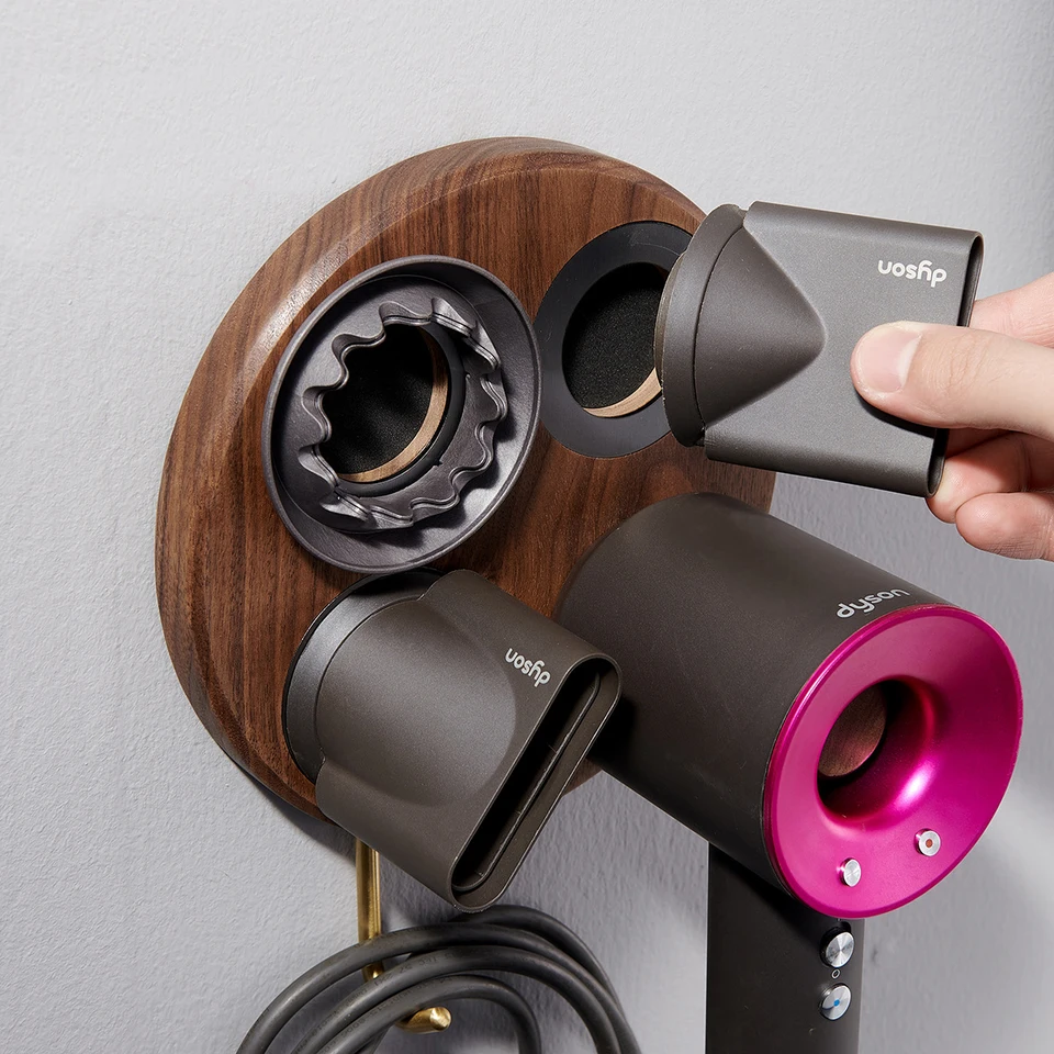 Základný stojan na sušičku s meďou na stenu pre Dyson Supersonic Suryr Sušer Organizátor Držiak Organizátor Stand Stand Domáca dekorácia