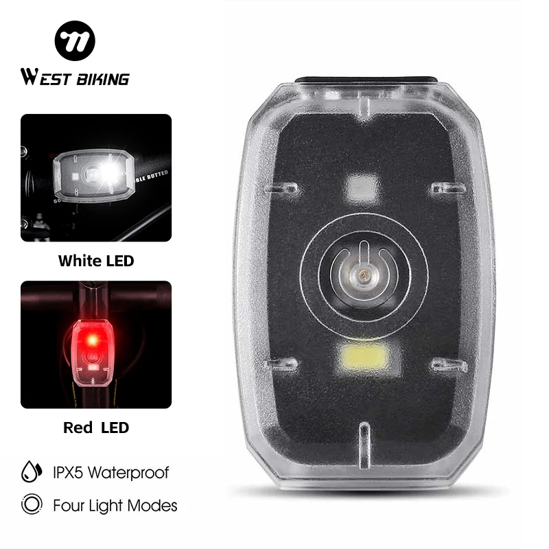 Západné cyklistické mini cyklistické výstražné svetlo IPX5 nepremokavé bicykle svetlo USB nabíjanie energie úspory svetla bicykla zadné svetlomety