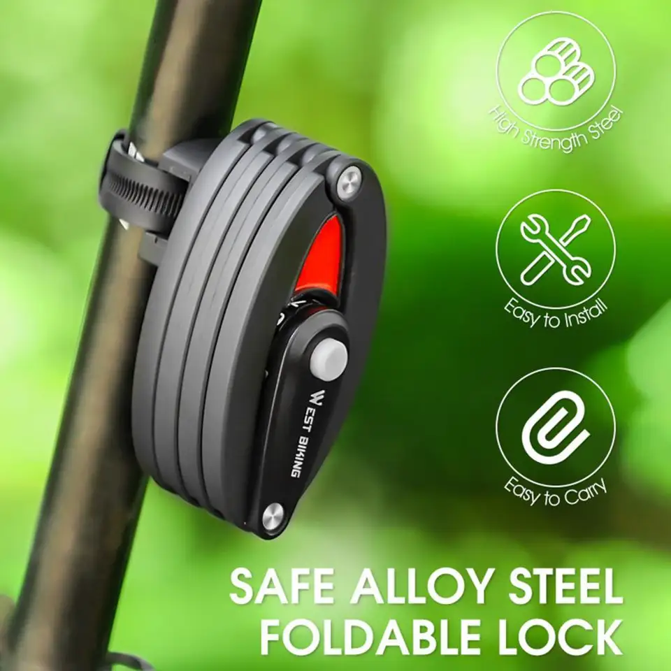 Západné cyklistické skladacie heslo Bike Heslo zámok proti hrdzu