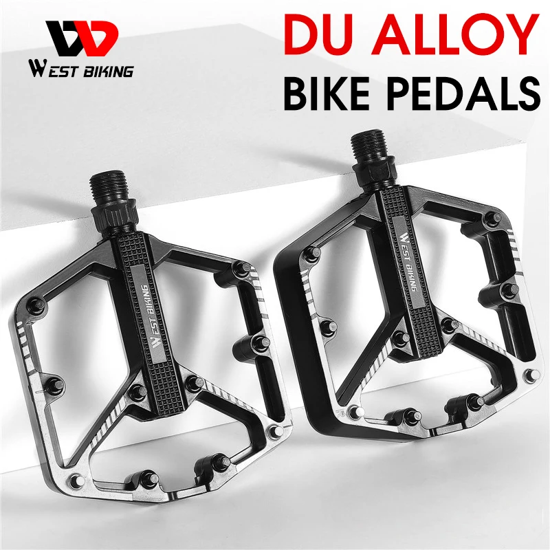 Západný bicykel DU Loating Bicycle Pedál proti skĺznutiu cyklistický pedál Ultralight hliníkovej zliatiny MTB Road Bike Pedál Pedál Bicykle príslušenstvo