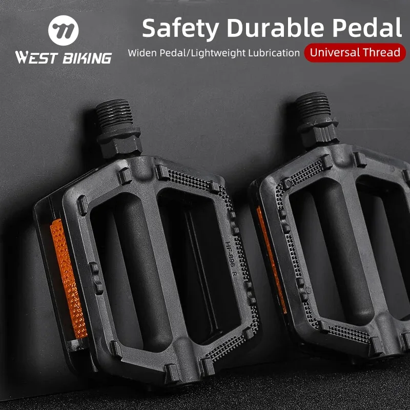 Západný cyklistický bicykel pedál Vysoko kvalitný prenosný mtb pedál PLASTNÝ NIVET DOUBLE DU PEDAL ROAD ROAD BIKE BILY
