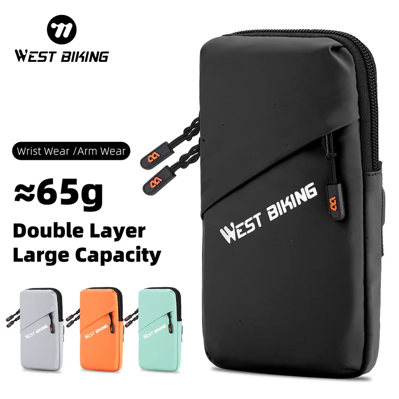 Západný cyklistický telefón Vodotesné ramená v taške Outdoor Sports Cycling Running Fitness Smartphone Storage Bag Mobile Telefón náramok