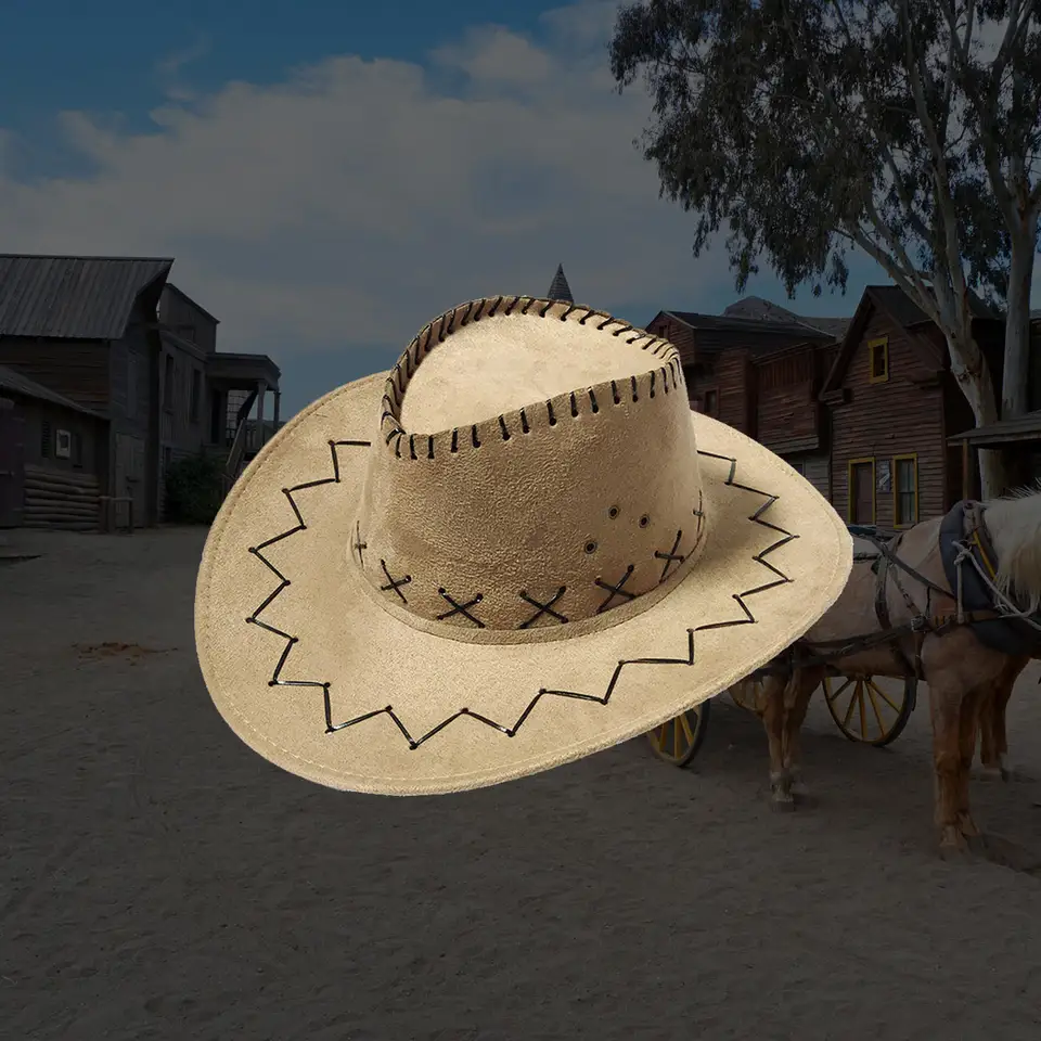 Západný kovbojský klobúk pre gentleman cowgirl jazz s gentlemanom semide Sombrero