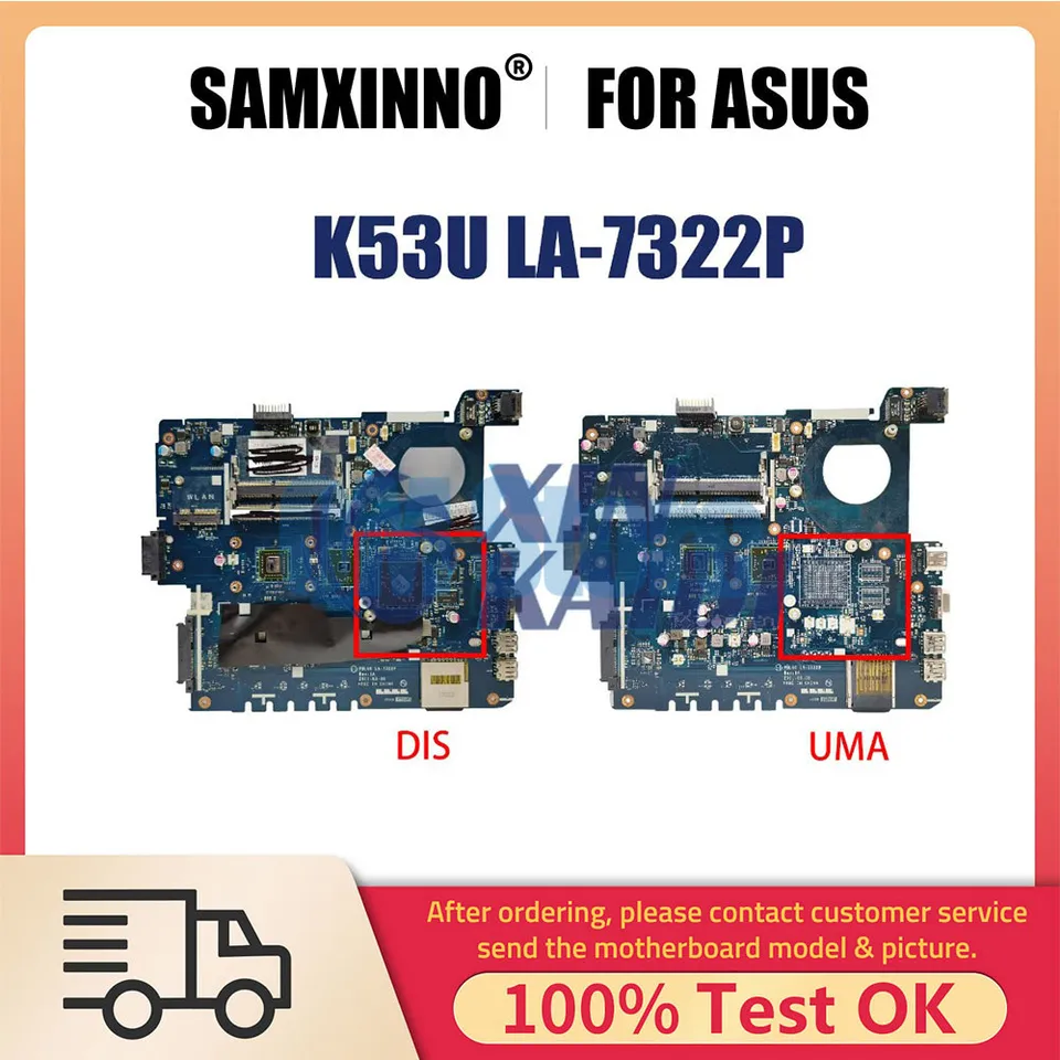 Zápisnica pre notebook pre ASUS PBL60 LA-7322P K53U X53U X53BY K53BY X53BR LAPTOP Základná doska C60 E1-1800 E450 CPU 100% fungujú dobre