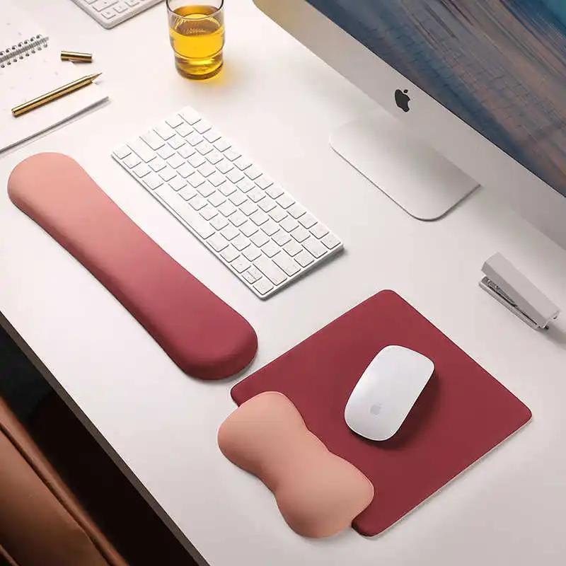 Zápästie myši a ochrana klávesnice Ochrana REST PAD pre PC LAPTOP Gaming Office Klávesnica myši stánok MAGNE Pamäť bavlnený odpočinok