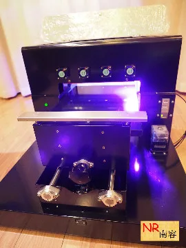 Zásoby Kaibaicen A4 Flat and Cylinder UV atramentová tlačiareň A4 UV pre drevo/kov/sklo/fľašu/fľašu so senzorom IR s ventilátormi