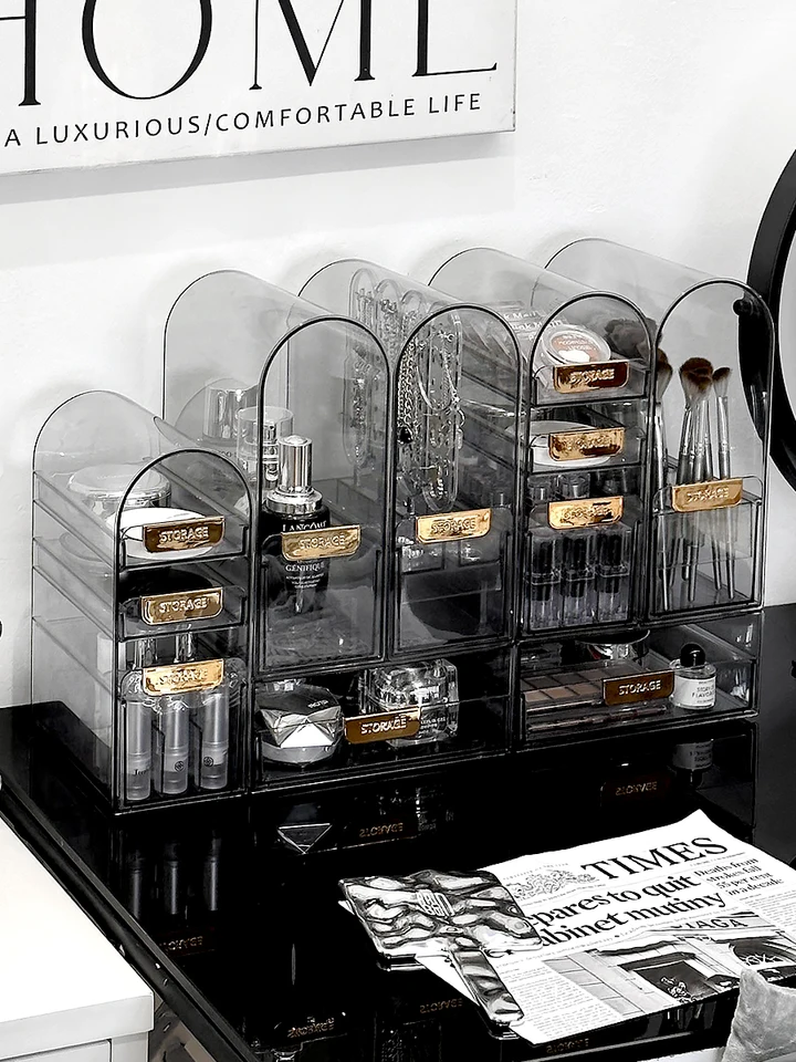 Zásuvka Kozmetický organizátor akrylová rúžová maska ​​Perfumová maska ​​Multisize podnos na náušnice náhrdelníka šperkov
