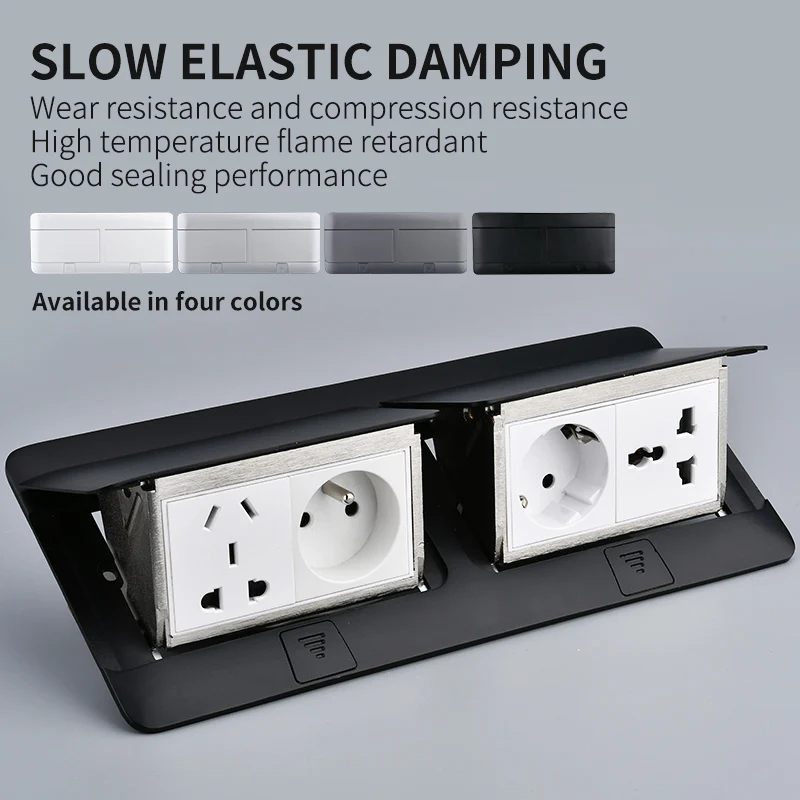 Zásuvka na stolovú zásuvku s zásuvkou USB HDMI v pulte Pop -Up Hliníková krycia objímka 146x220mm