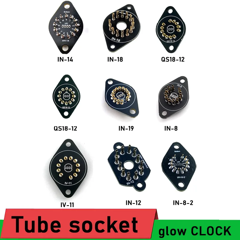 Zátka pre držiak trubice Nixie pre zásuvku Socket pre In-14 In-12 In-18 In-8-2 QS18-12 In-8 In-19 IV-11 IV-17 Glow Tube Clock in18 In14 IN8