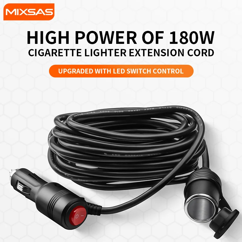 Zátka pre zapaľovač Cigaru Cigar With Cigar Cigar s poistkou prepínača LED 12 V 24 V Kábel Exsion