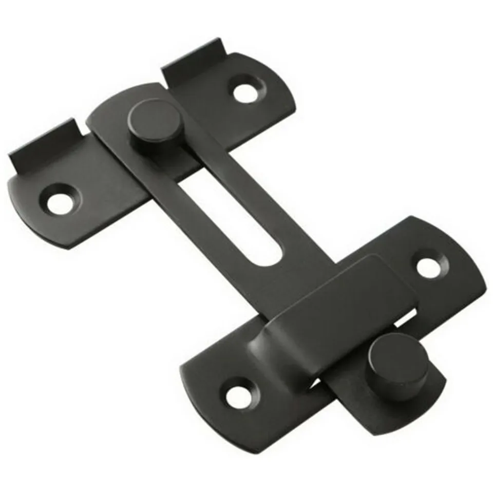 ZÁVEREJ MATTE BLACK BLACKOVÉ DVERY ZÁVODY, BIFOLD SLIGHT GATE LOCK LOCK, BEZPEČNÁ ZÁKLADNÁ ZÁKLADNÁ ZÁKLADA 4 X