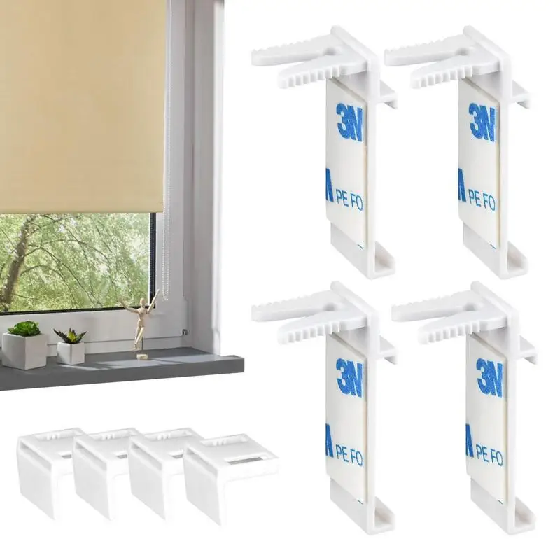 Závesný držiak na držiak tyče Slip Self Adhesive Clamp Clamp Wall Curtain Curtain valček slepý držiak L v tvare zväzku