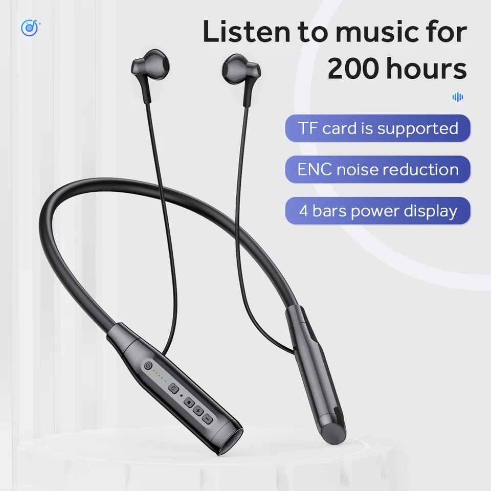 Závesný krk Polovica v uši redukcia hluku Bluetooth Podporuje TF Karta dlhá výdrž batérie Pripomienka Sport Suarphone