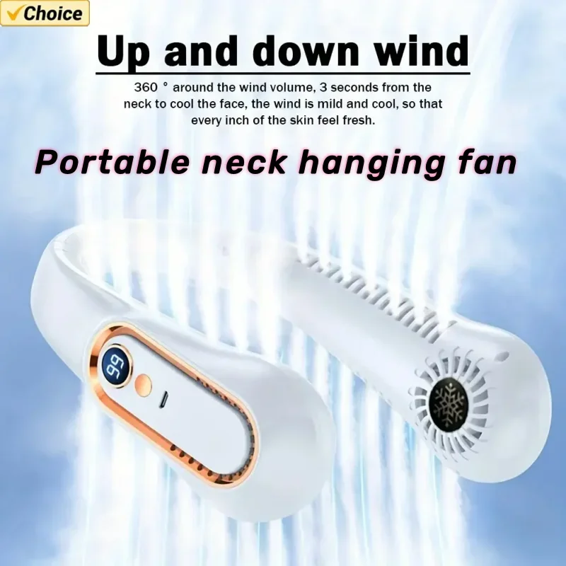 Závesný krk ventilátor prenosný letný vzduch chladič USB Cooling Venti
