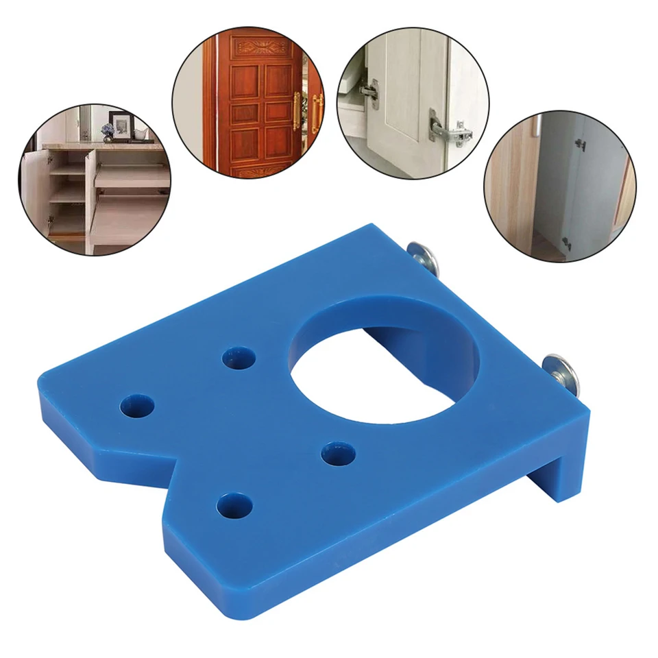 Závesový dierka Sprievodca lokalétor lokalizátor otvárač dreva Woodworking Jig 35 mm príslušenstvo Nástroje skryté vŕtačku vŕtačku Dvere Lookator