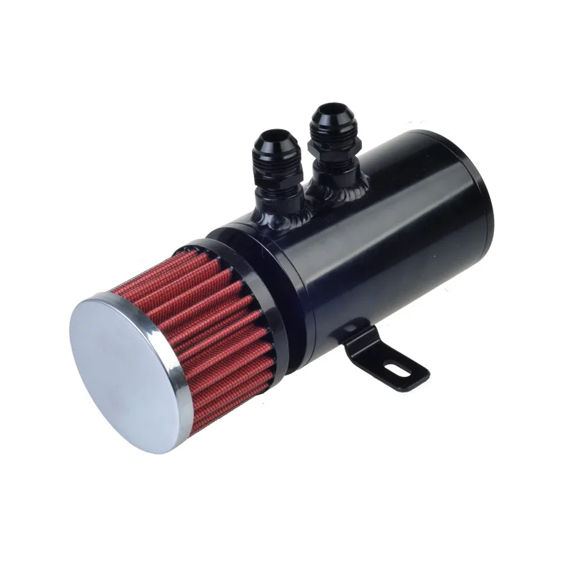 Závodné automatické motocykle Hliníkový olejový úlovok nádrže na nádrž s filtrom čierna mini s výstupom 9,5 mm a 12,7 mm
