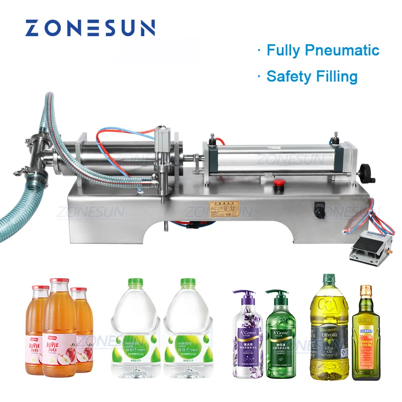 Zóna horizontálne plne pneumatické kvapalné piestové náplň pištole glycerín alkoholický nápojový výplň fľaše