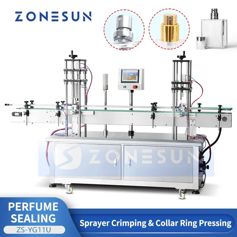 Zónovanie Perfump Conapping Stroj ZS-YG11U Automatický postrekovač Crimping Collar Cap Lising Fort Balenie fľaše