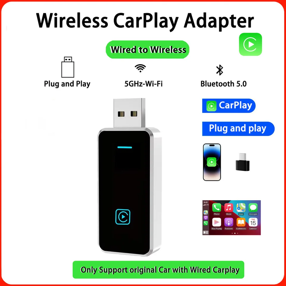 Zľavok bezdrôtového adaptéra CarPlay pre Kia Hyundai VW Mazda Volvo Benz Audi Cadillac Mg Peugeot vstavaný káblový Carplay Carplay