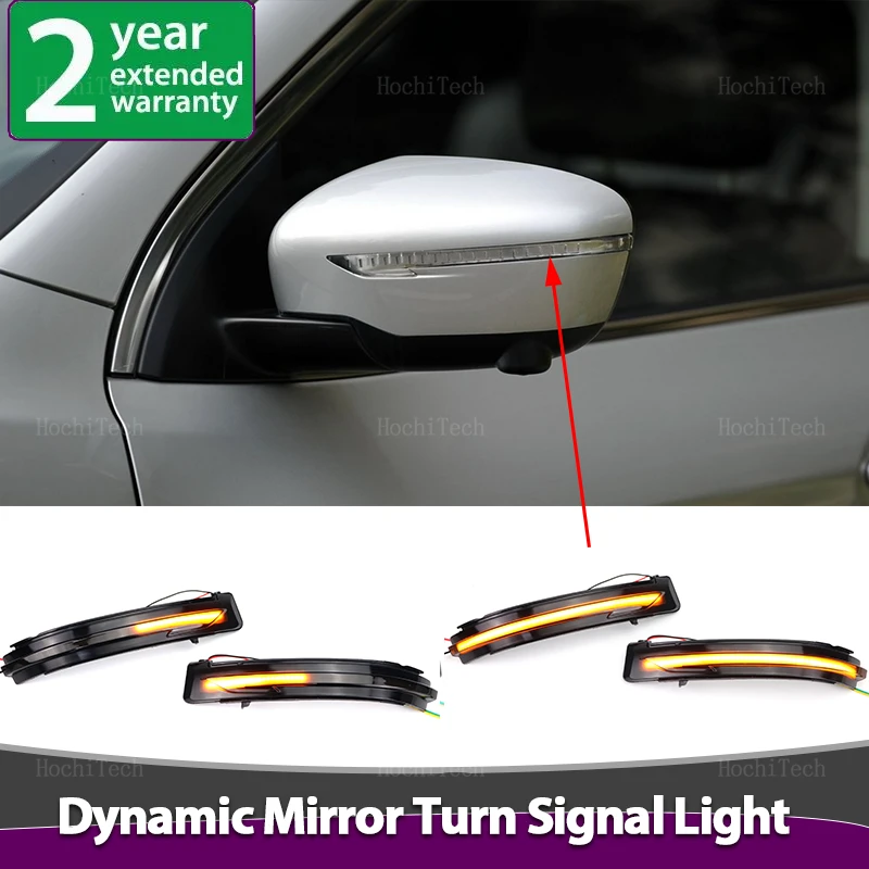 Údené LED Dynamic Turn Signal Side Mirror Blikajúce svetlo pre Nissan X-Trail T32 Qashqai J1 Navara NP300 Juke Pathfinder Terra