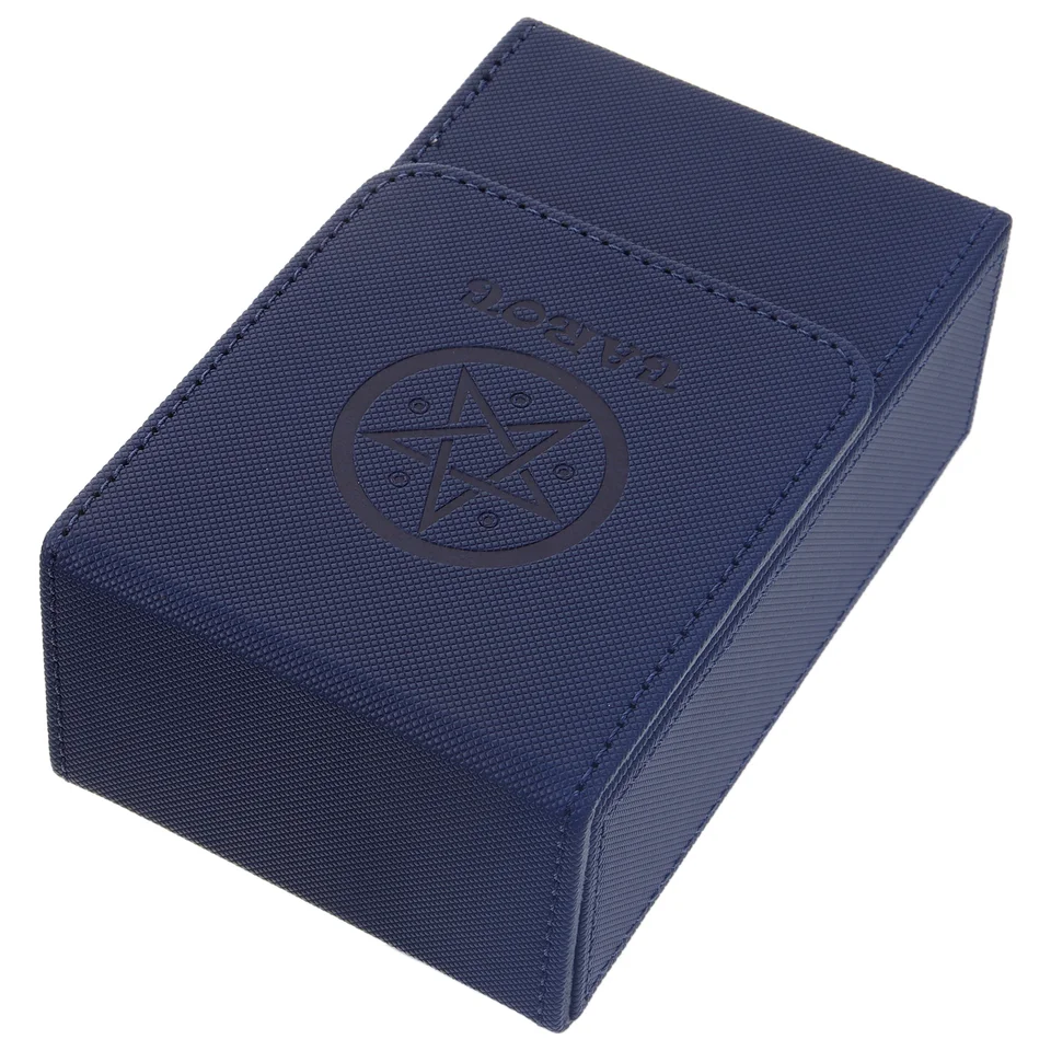 Úložné nádoby Tarot Card Box Organizátor Canister PU poker držiteľ modré hry