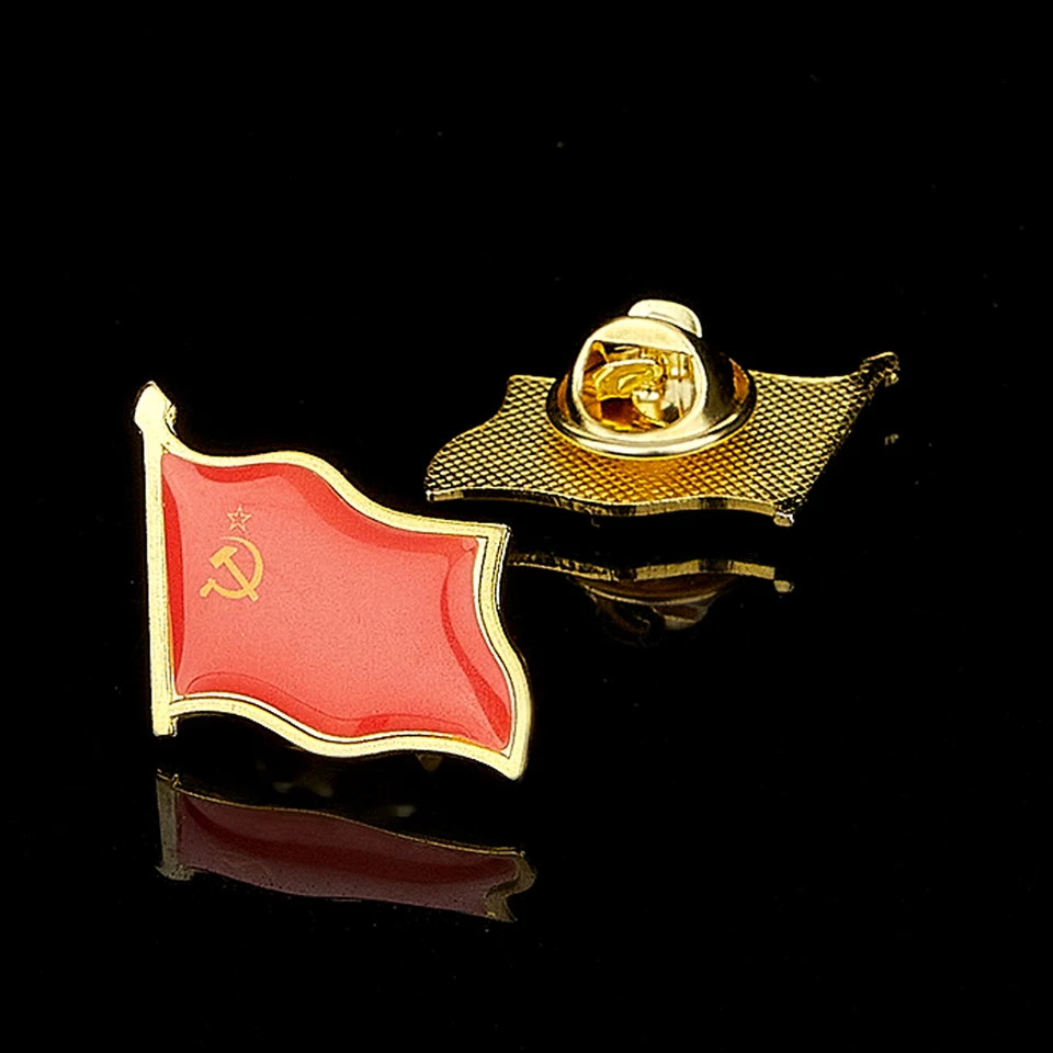 Únia sovietskych socialistických republikov ZSSR Národná farebná vlajka klopný špendlík Solid Metal Country Odznak Broš