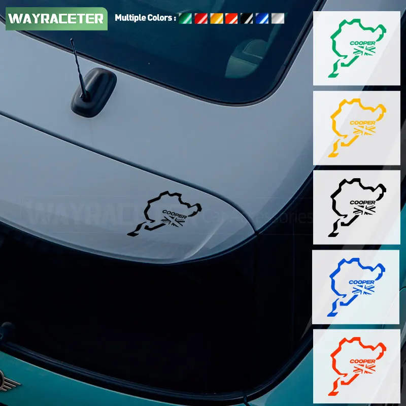 Únie Jack Vinyl Decal Nürburgring Sticker pre Mini Cooper J01 F65 F66 F67 U25 R50 R53 R55 R56 R58 R60 F54 F55 F56 F57 F60 JCW
